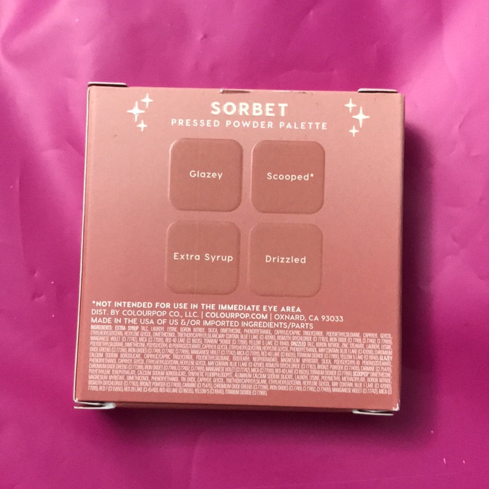 🔥 ColourPop SORBET Pressed Powder Quad NEW BNIB - Picture 4 of 4